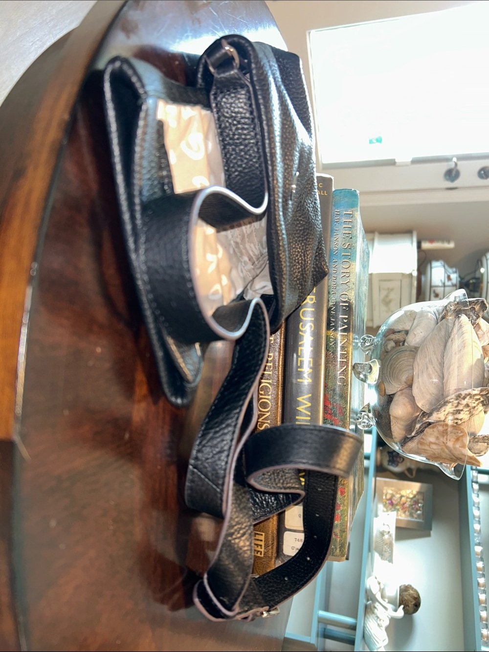 Aimee Kestenberg Black Pebbled Leather Crossbody Pouch - Picture 4 of 6